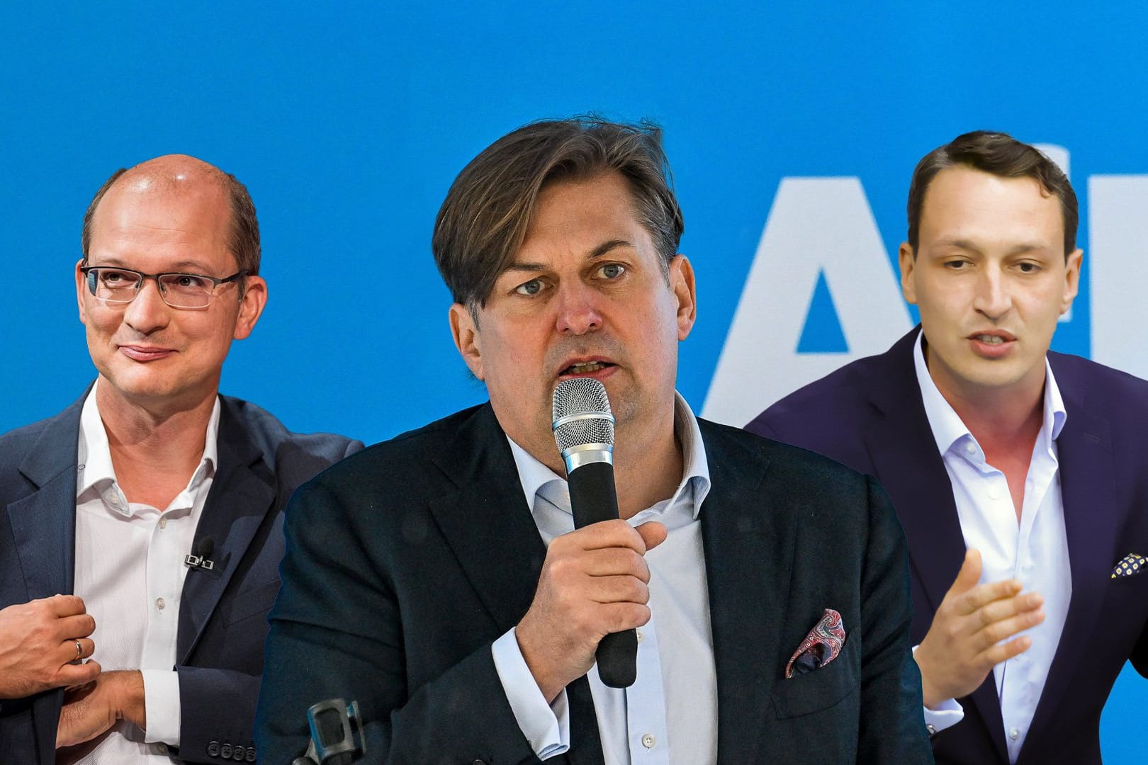 Weit Rechtsaußen: AfD-Politiker Möller, Krah, Helferich.