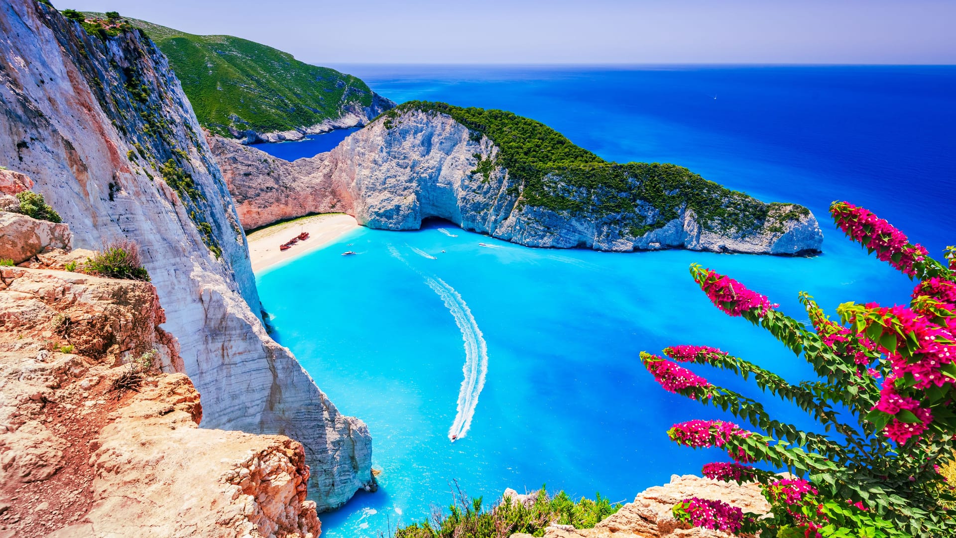 Die Navagio-Bucht auf Zakynthos: Das Wrack der MV Panagiotis liegt hier seit 1980.