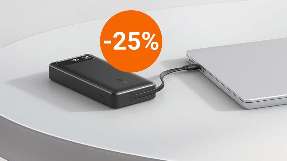 Für Kopfhörer, Handys und Co.: Bei Amazon gibt es aktuell eine Powerbank von Anker für weniger als 40 Euro.