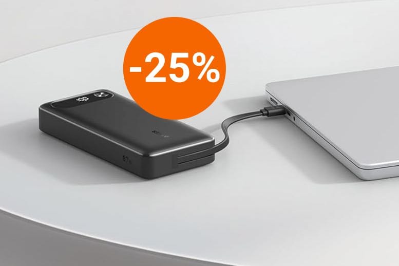 Für Kopfhörer, Handys und Co.: Bei Amazon gibt es aktuell eine Powerbank von Anker für weniger als 40 Euro.