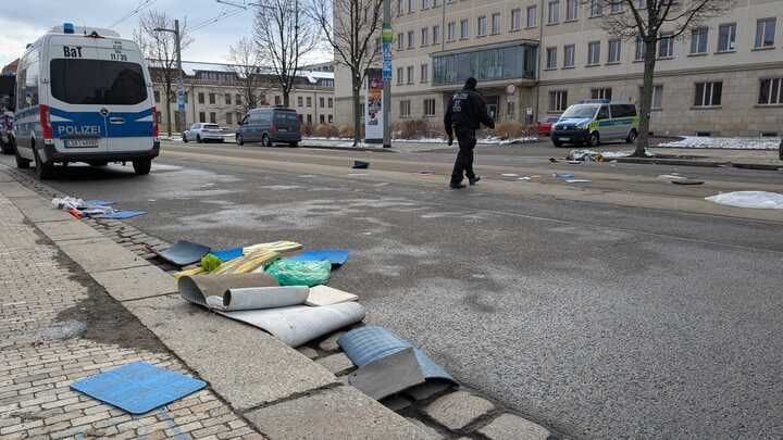 Die Blockade auf der Ostra-Allee wurde geräumt.