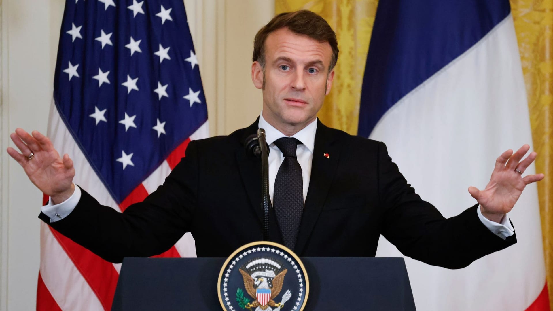 Frankreichs Präsident Macron in den USA