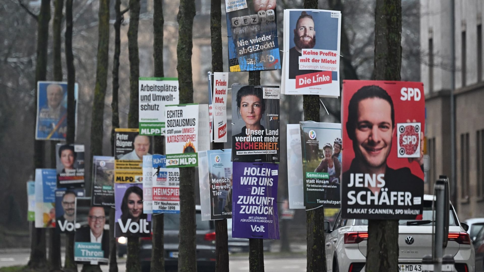 Plakate im Wahlkampf zur Bundestagswahl