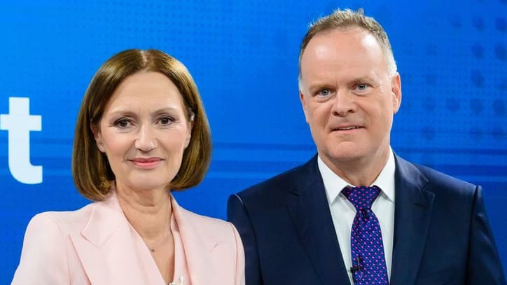 Bettina Schausten und Christian Sievers: Die Moderatoren führten durch die Wahlsendung "Klartext".