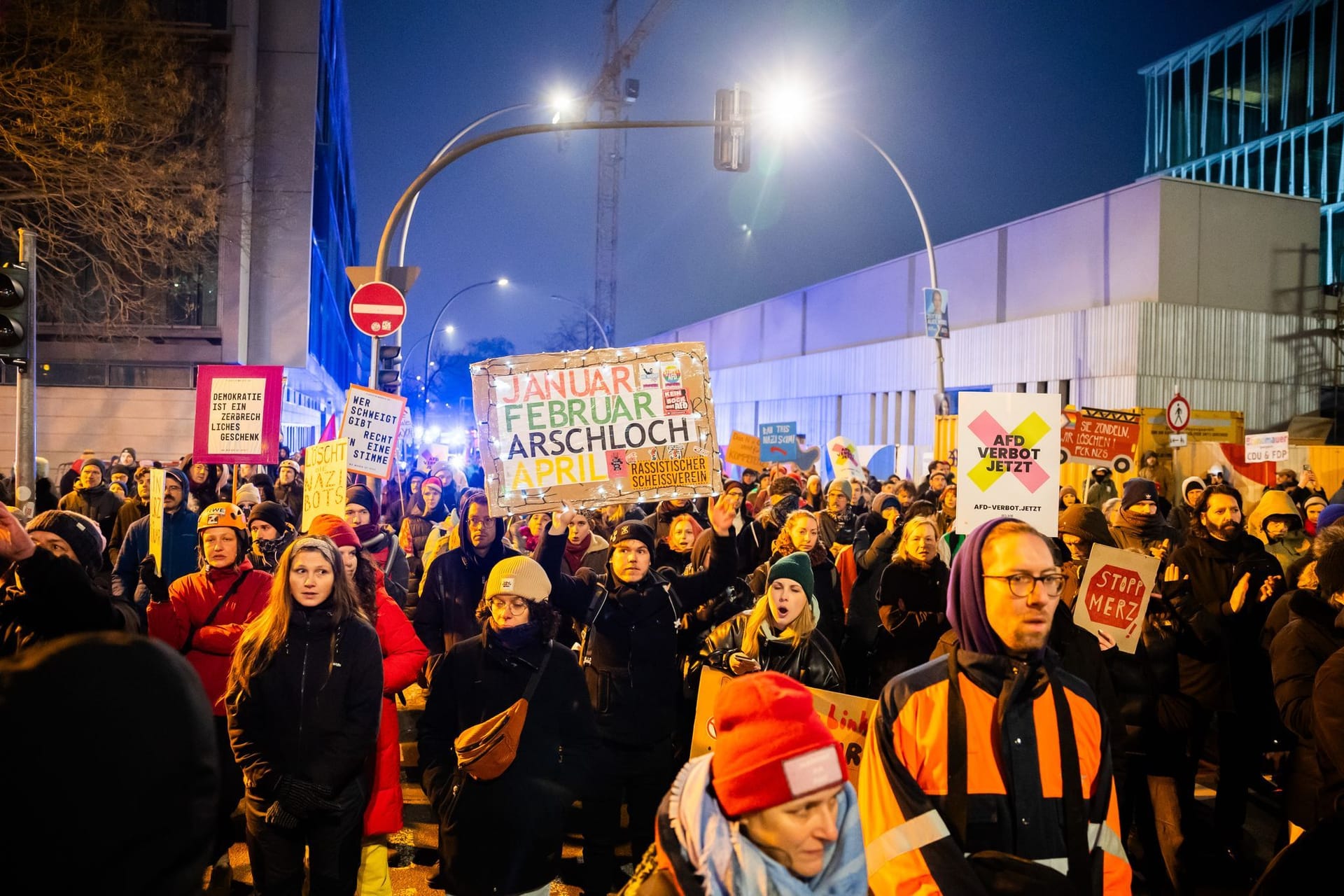 Demonstration gegen Rechtsruck