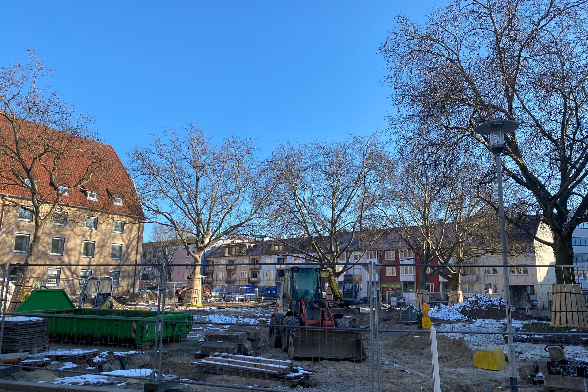 Baustelle: An der Kannengießerstraße entsteht ein Pocketpark.