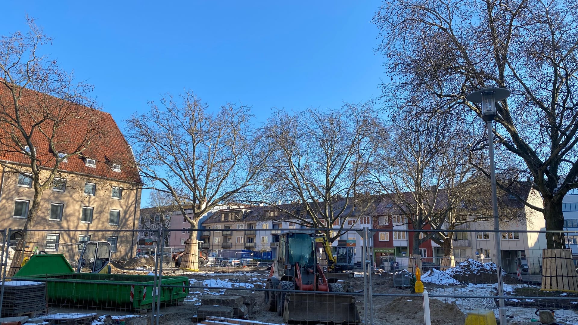 Baustelle: An der Kannengießerstraße entsteht ein Pocketpark.