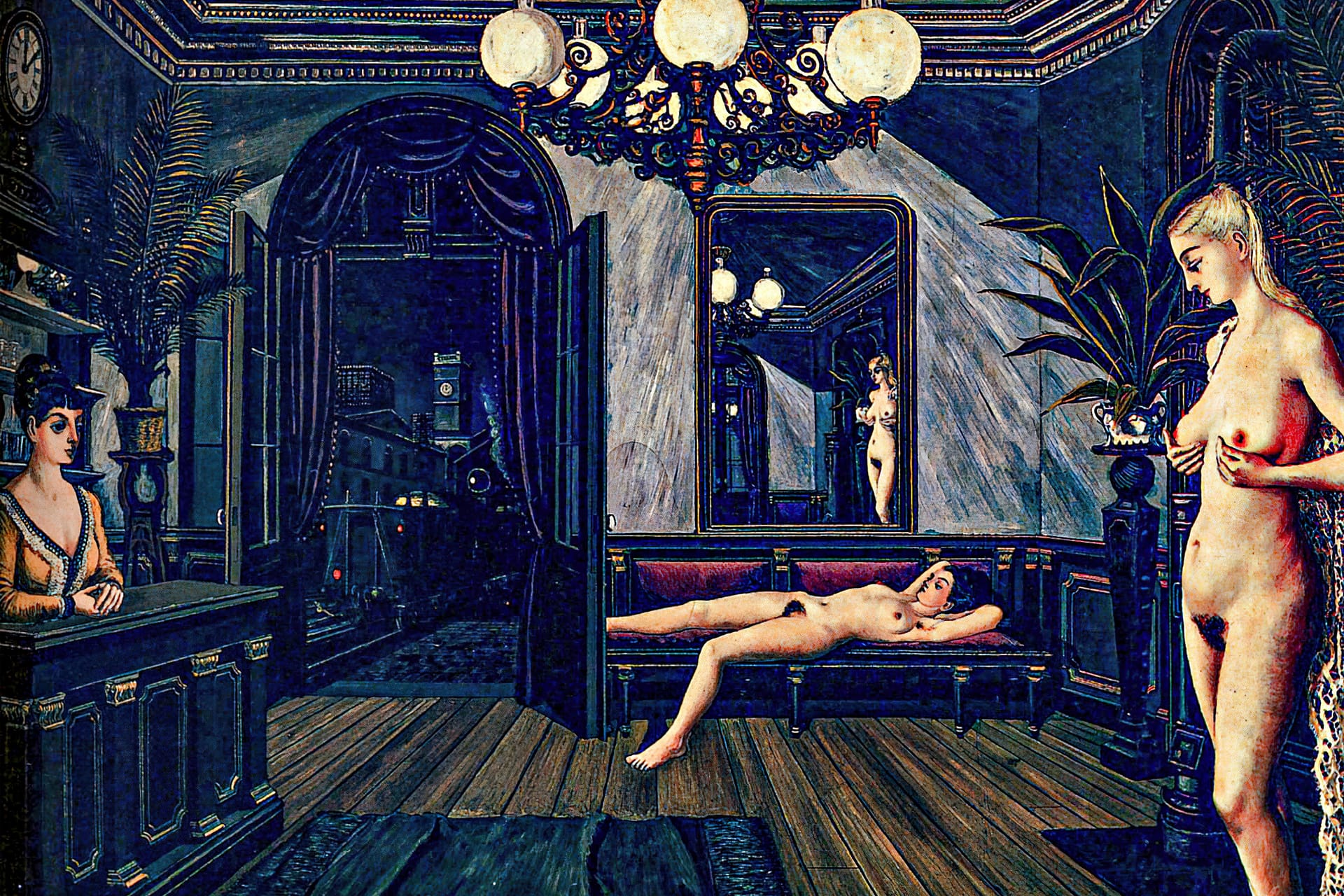 Paul Delvaux - Night Train