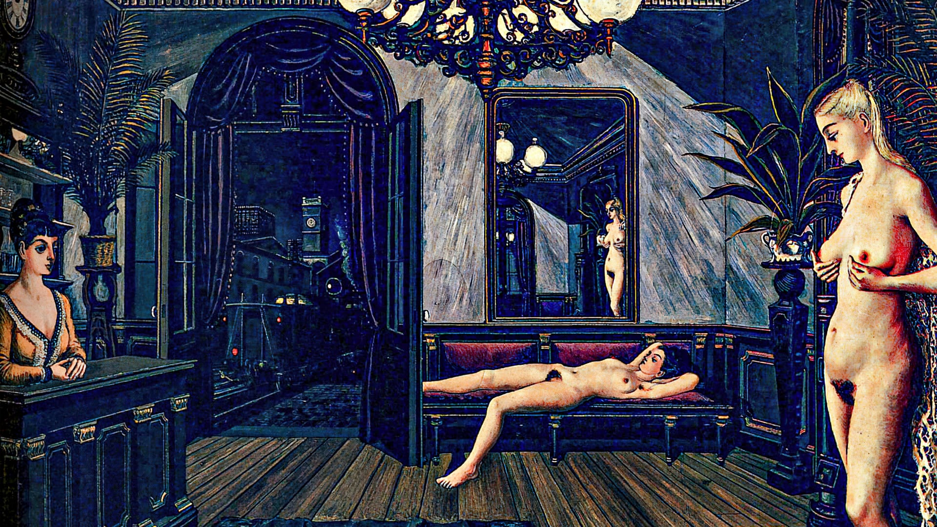 Paul Delvaux - Night Train