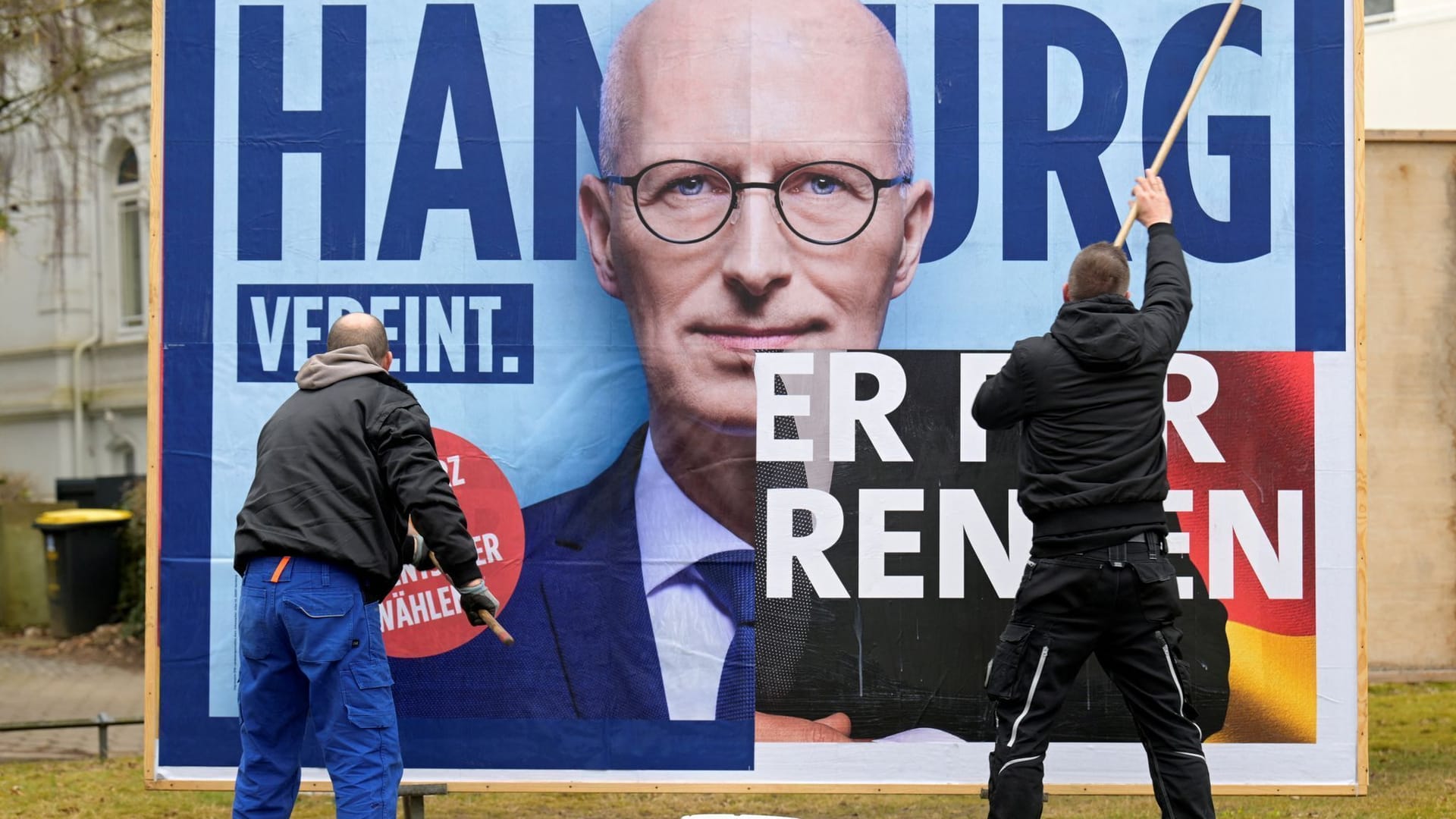 Peter Tschentscher ist im Hamburger Wahlkampf omnipräsent.