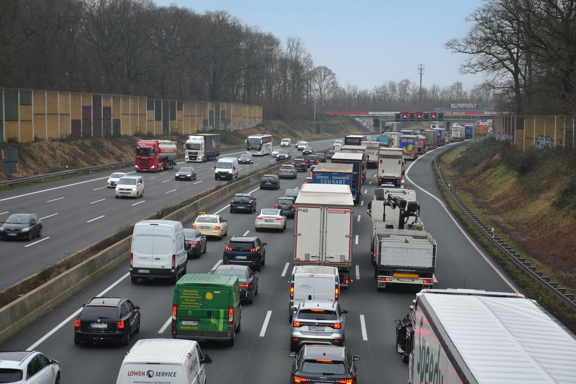 Stau auf einer Autobahn: Die A4 bei Aachen war 2024 besonders betroffen.