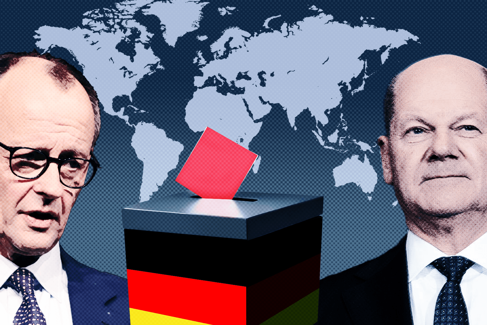 Friedrich Merz (l.) und Olaf Scholz (Montage): Am 23. Februar wird ein neuer Bundestag gewählt.