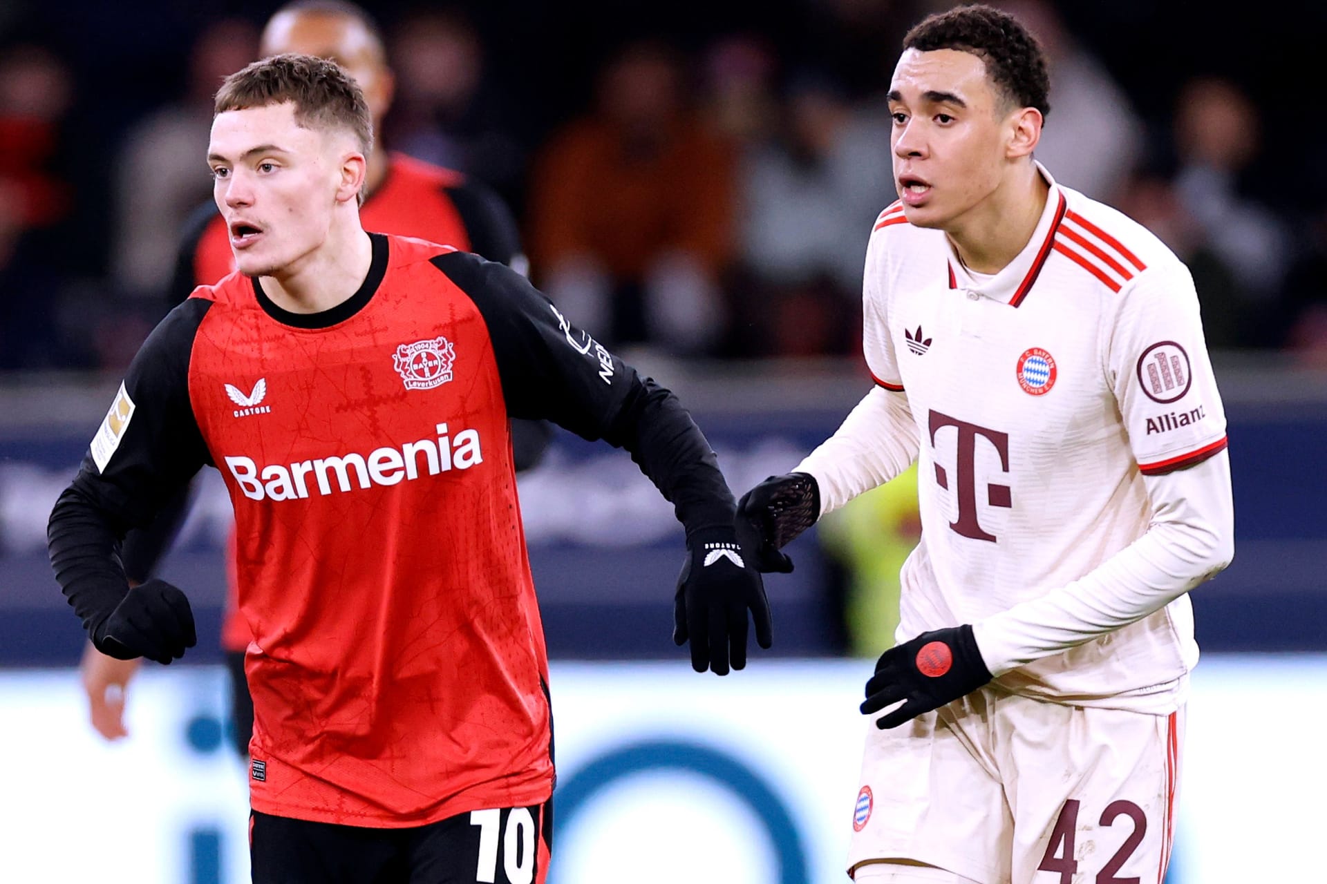 Florian Wirtz (l.) und Jamal Musiala: Die beiden deutsche Toptalente spielen für Leverkusen und Bayern.