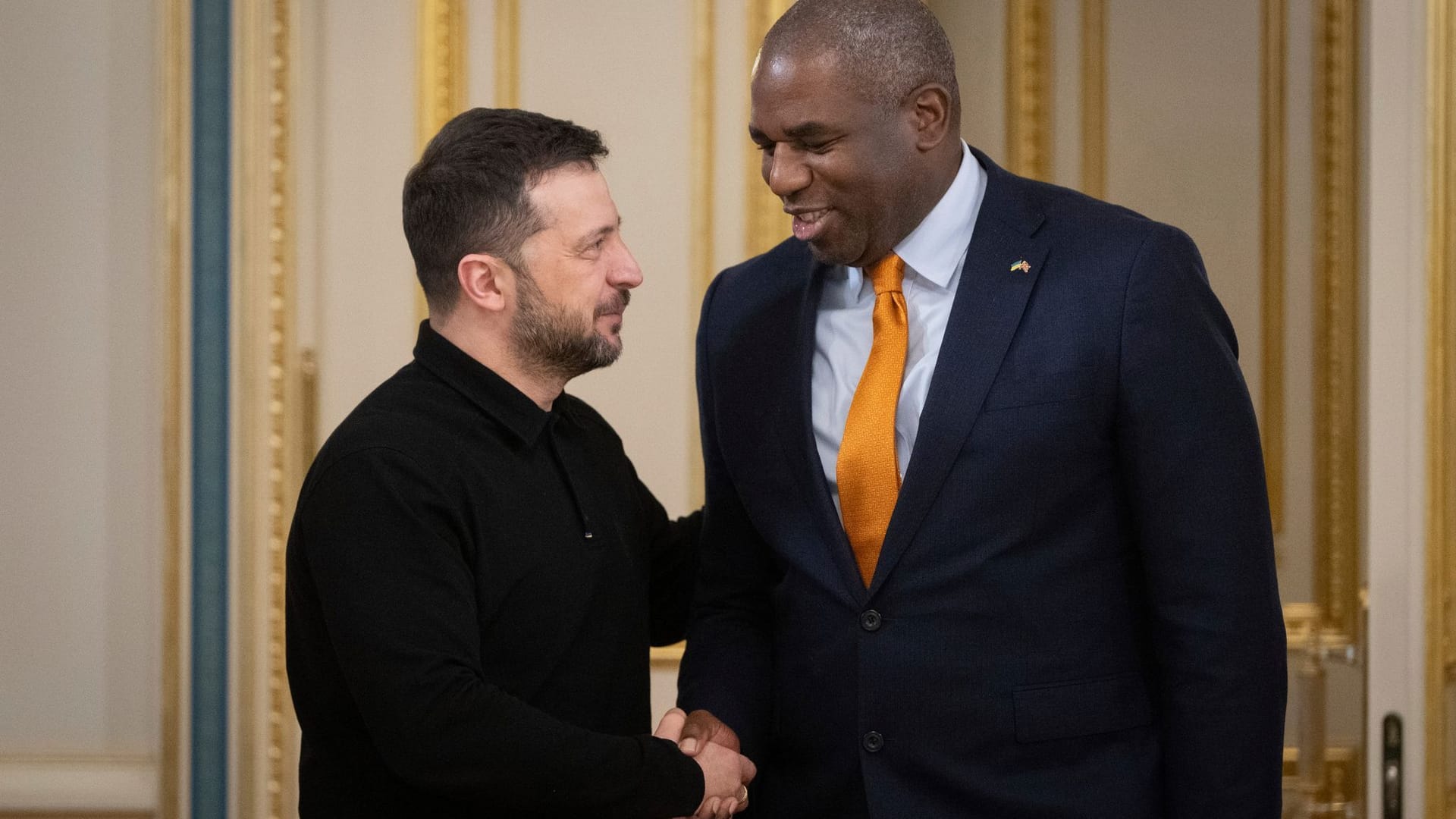 Britischer Außenminister Lammy und Selenskyj