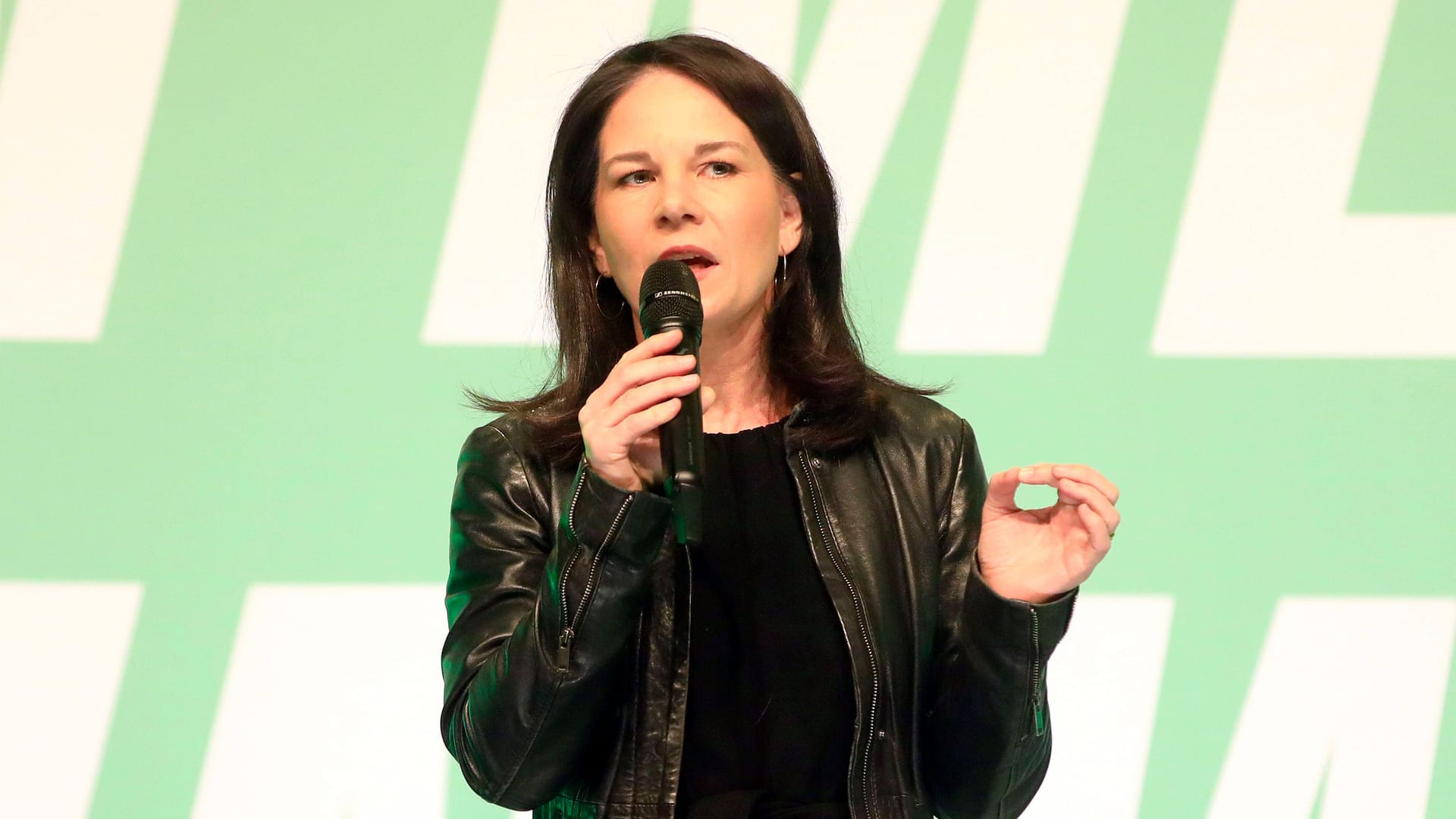 Annalena Baerbock (Grüne) bei einer Wahlkampfveranstaltung in Berlin.