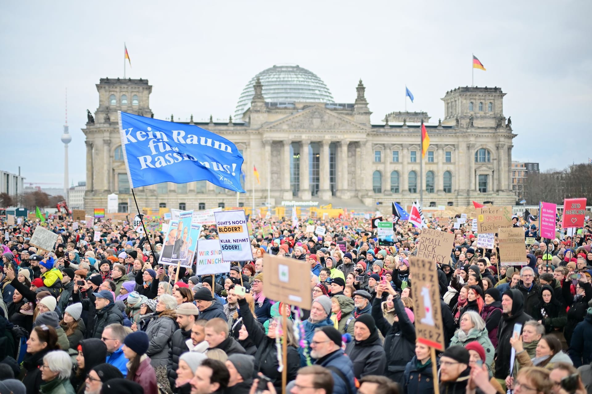 Demonstration zur Migrationspolitik - Berlin
