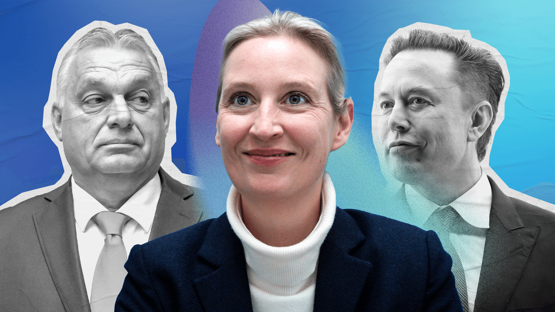 Orban, Weidel, Musk (v.l.n.r.): Die AfD erhält im Wahlkampf prominente Unterstützung aus dem Ausland.