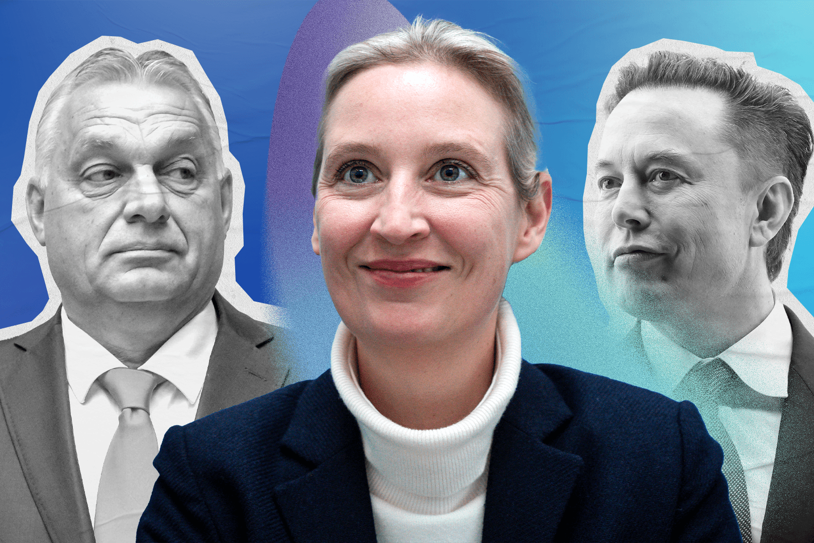 Orban, Weidel, Musk (v.l.n.r.): Die AfD erhält im Wahlkampf prominente Unterstützung aus dem Ausland.