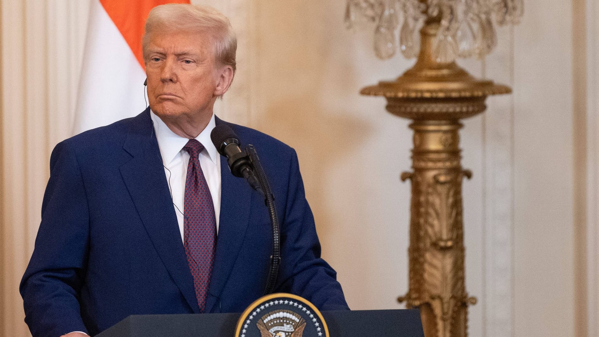 Donald Trump während einer Pressekonferenz im Weißen Haus (Archivbild).