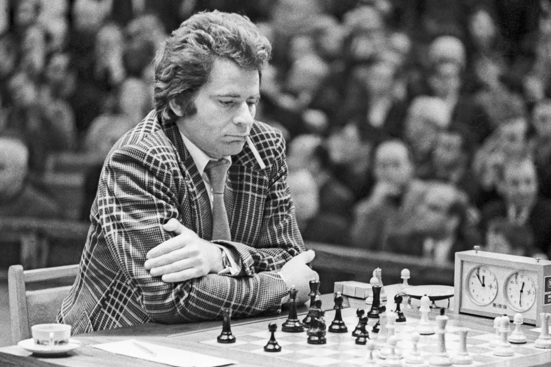 Boris Spasski bei einer Partie im Jahr 1973: Ein Jahr zuvor hatte er seinen Weltmeistertitel gegen Bobby Fischer verloren.