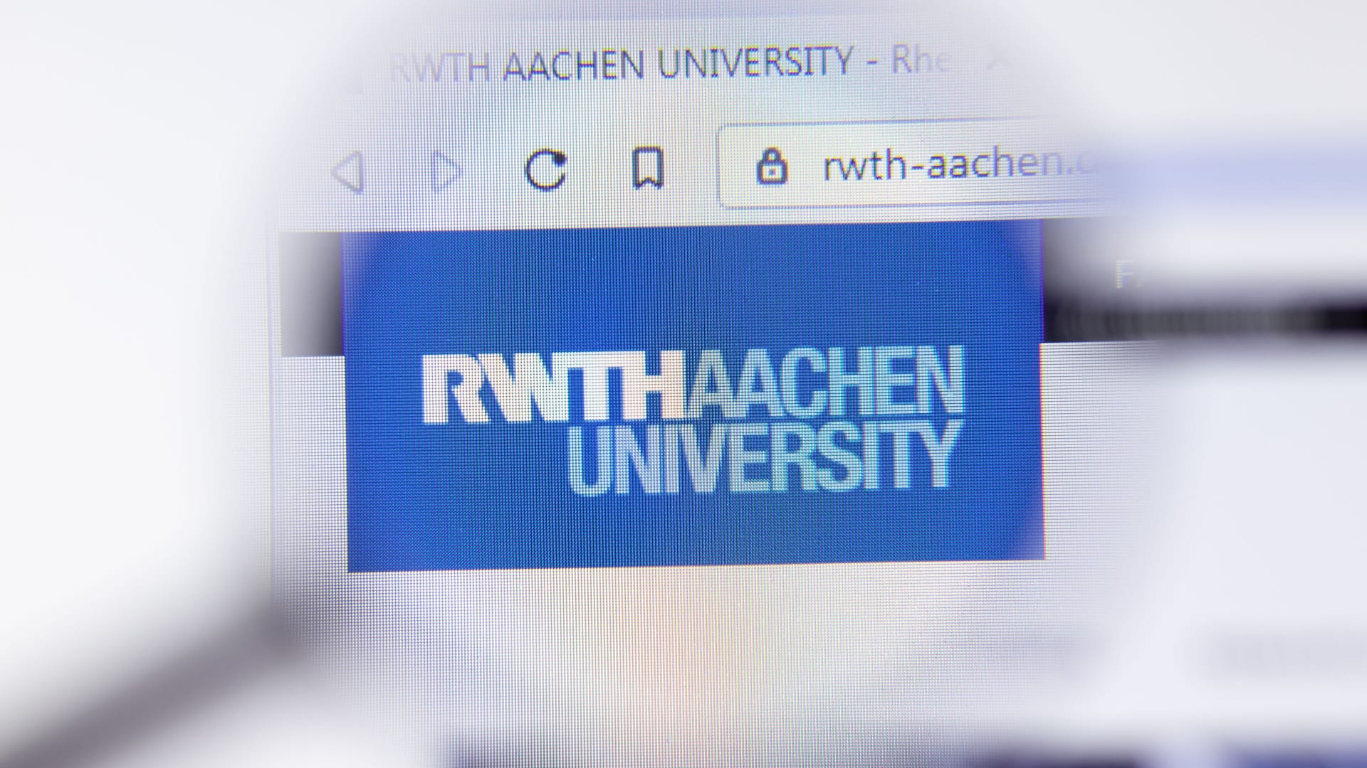 Los Angeles, California, USA - 7 March 2020: RWTH Aachen University website homepage logo visible on display close-up, Illustrative Editorial