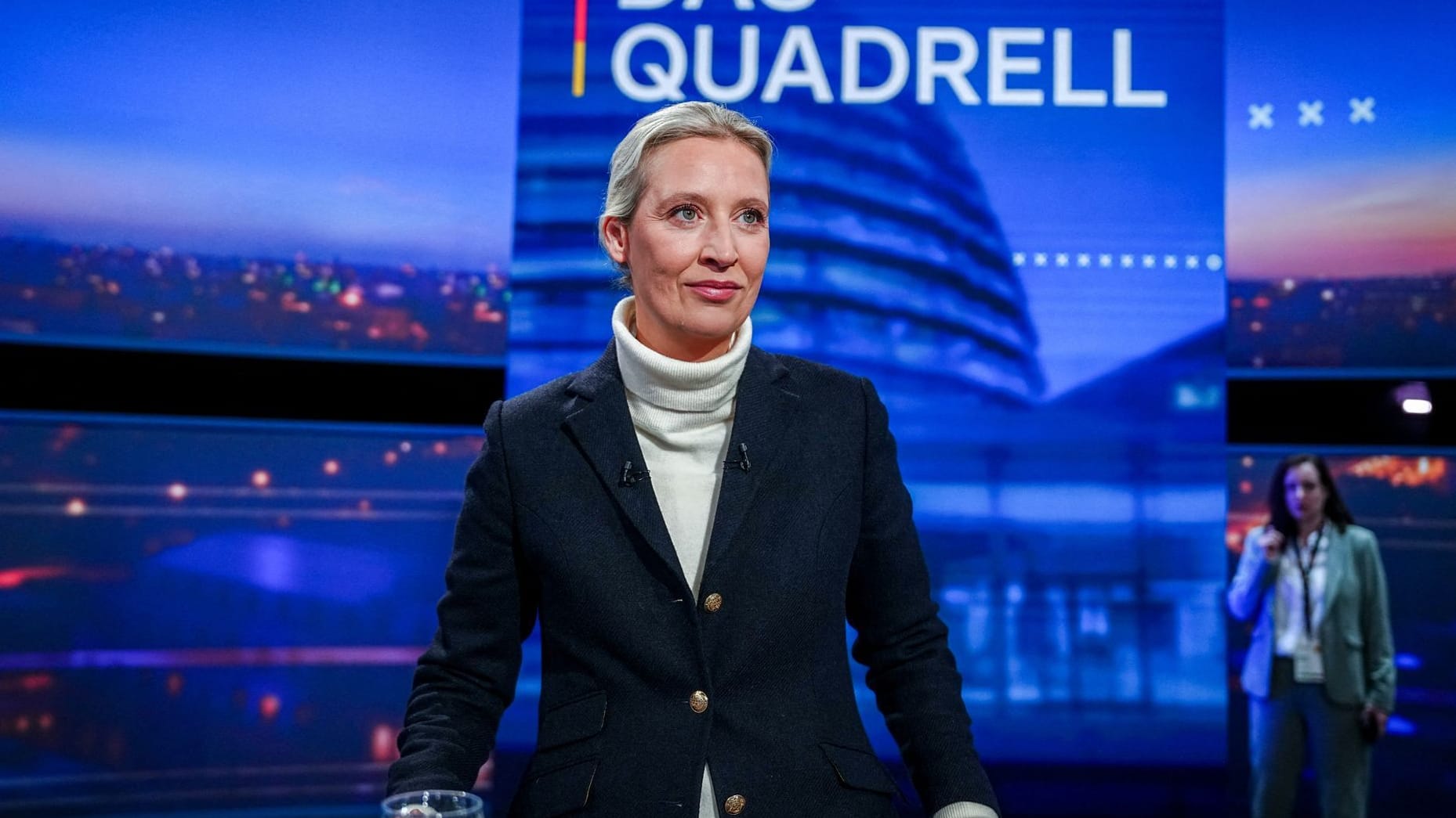 Kanzlerkandidatin der AfD: Alice Weidel beim Quadrell.