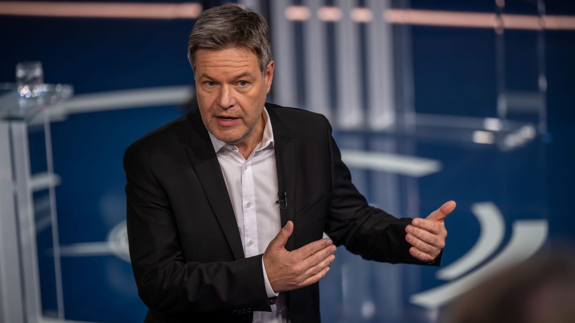 Vizekanzler Robert Habeck (Die Grünen) im ZDF-Format "Klartext": Der Wirtschaftsminister stellt sich den Fragen der Bürger.