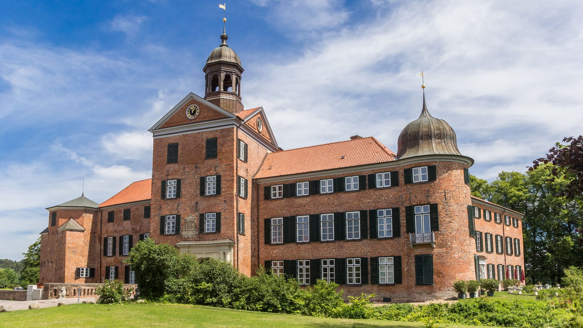 Front view of the historic castle in Eutin