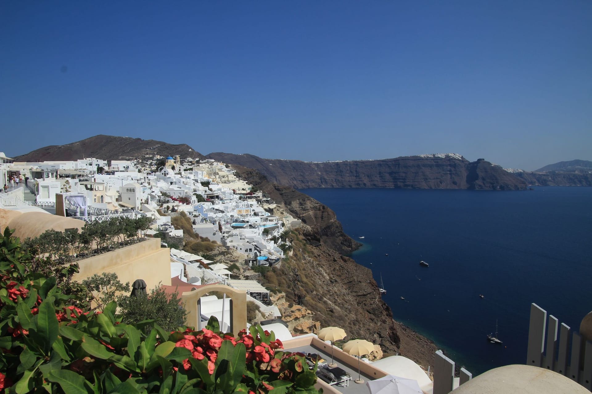 Blick auf Santorini