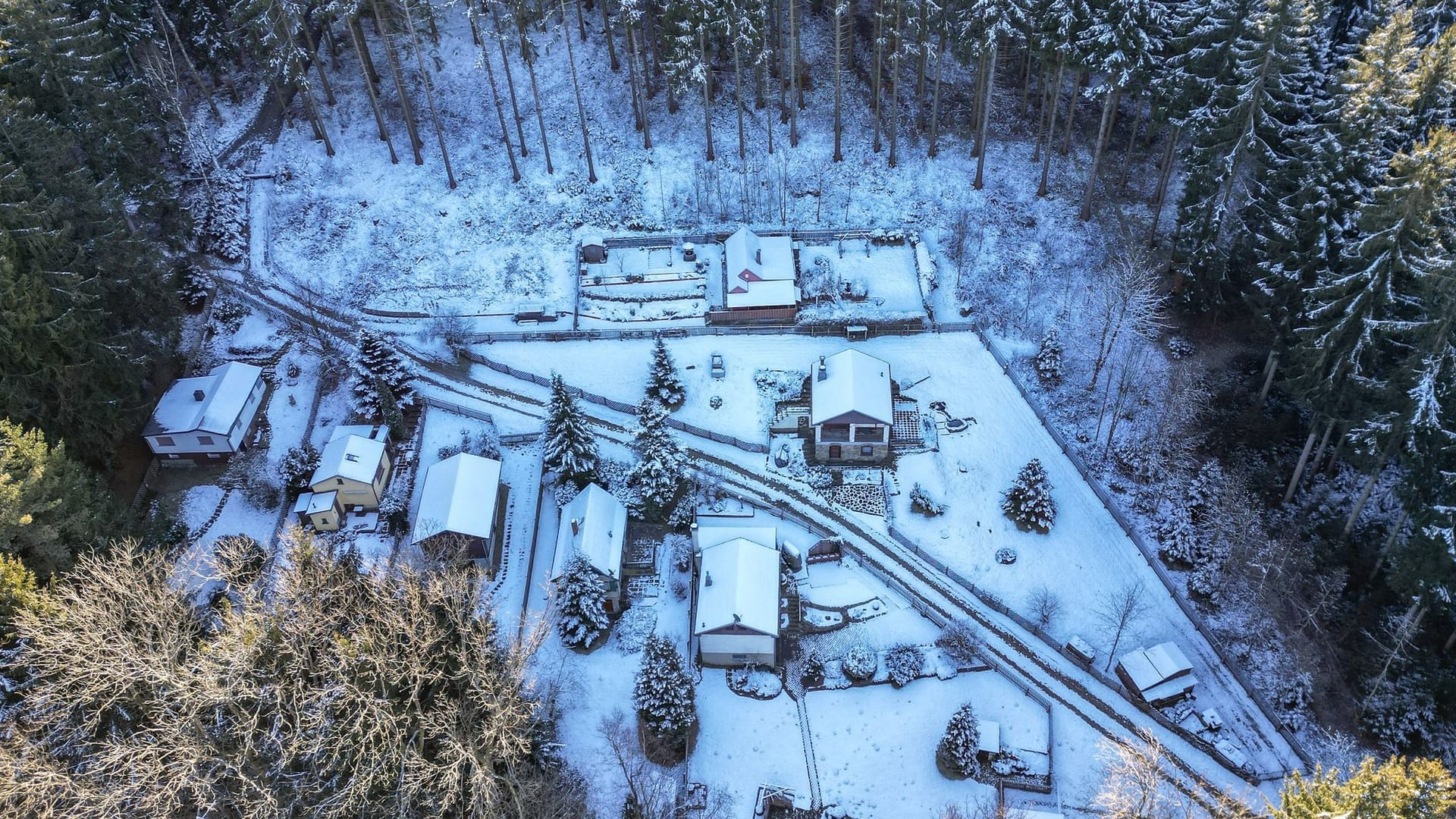 Frostiges Winterwetter in Sachsen