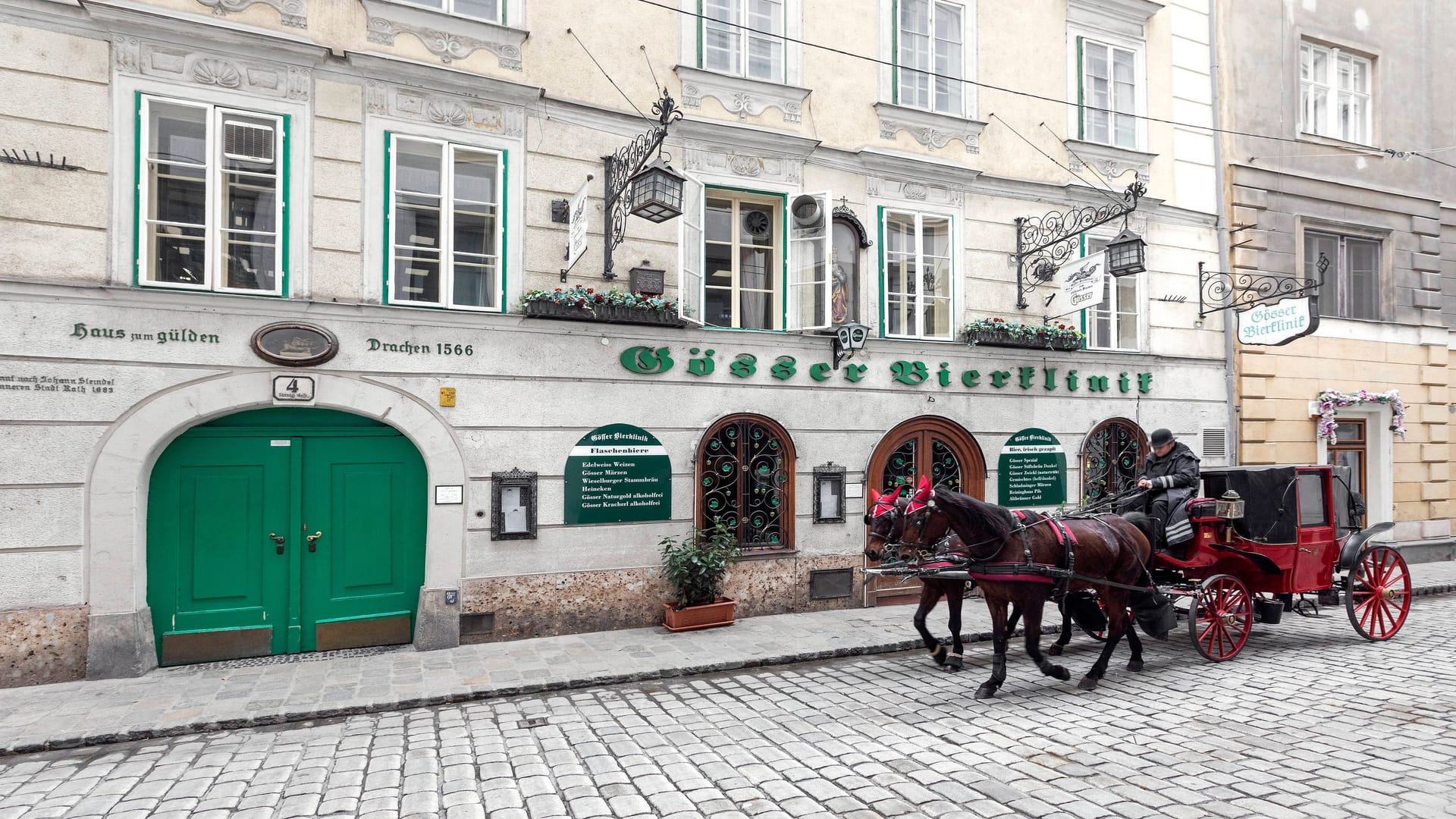 Die "Gösser Bierklinik": Seit 1566 war das Gasthaus ein fester Bestandteil der Gastronomie in Wien.