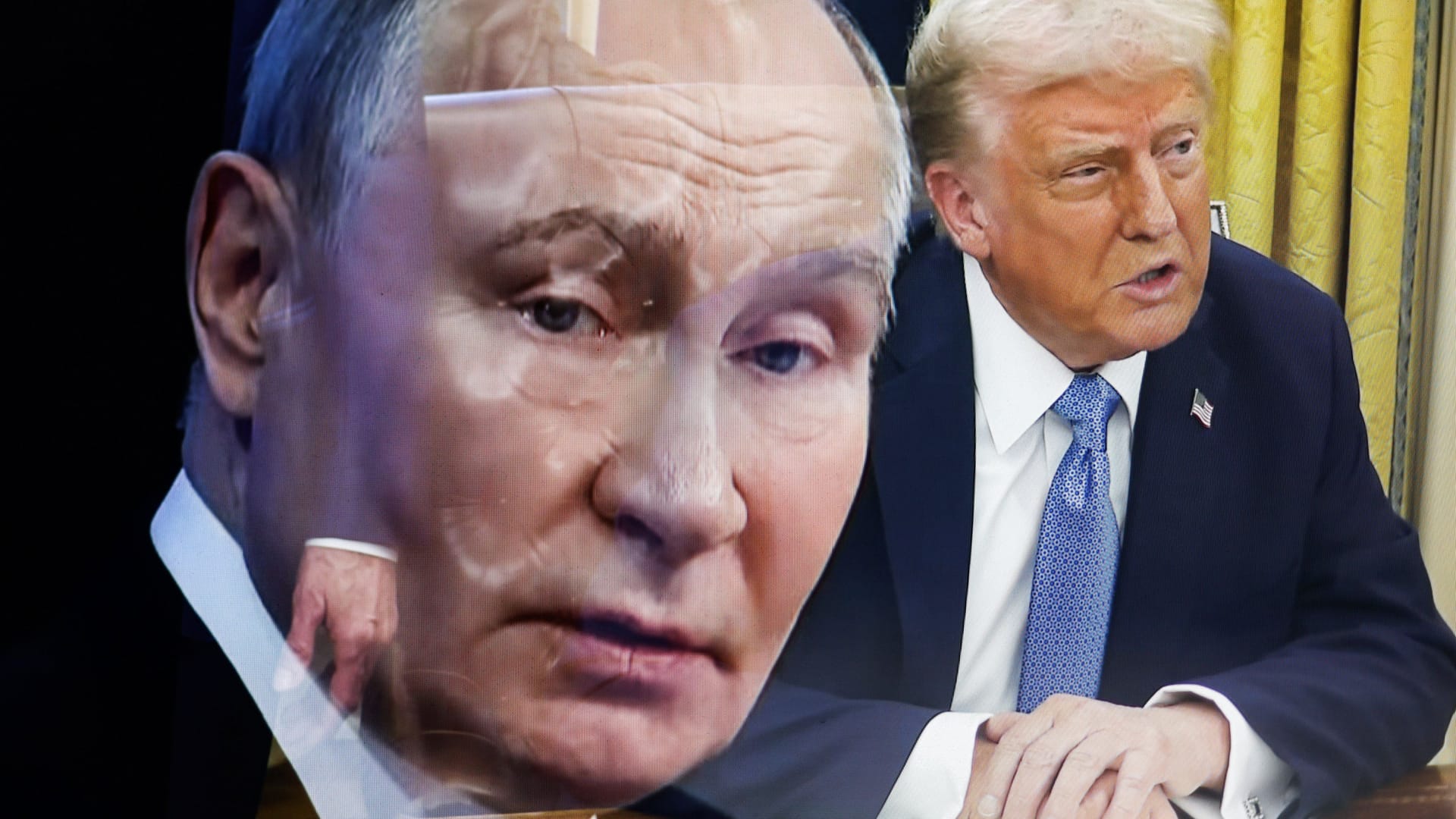 Wladimir Putin und Donald Trump (Montage): Russland will die Zerstörung der europäischen Sicherheitsarchitektur, sagt Carlo Masala.