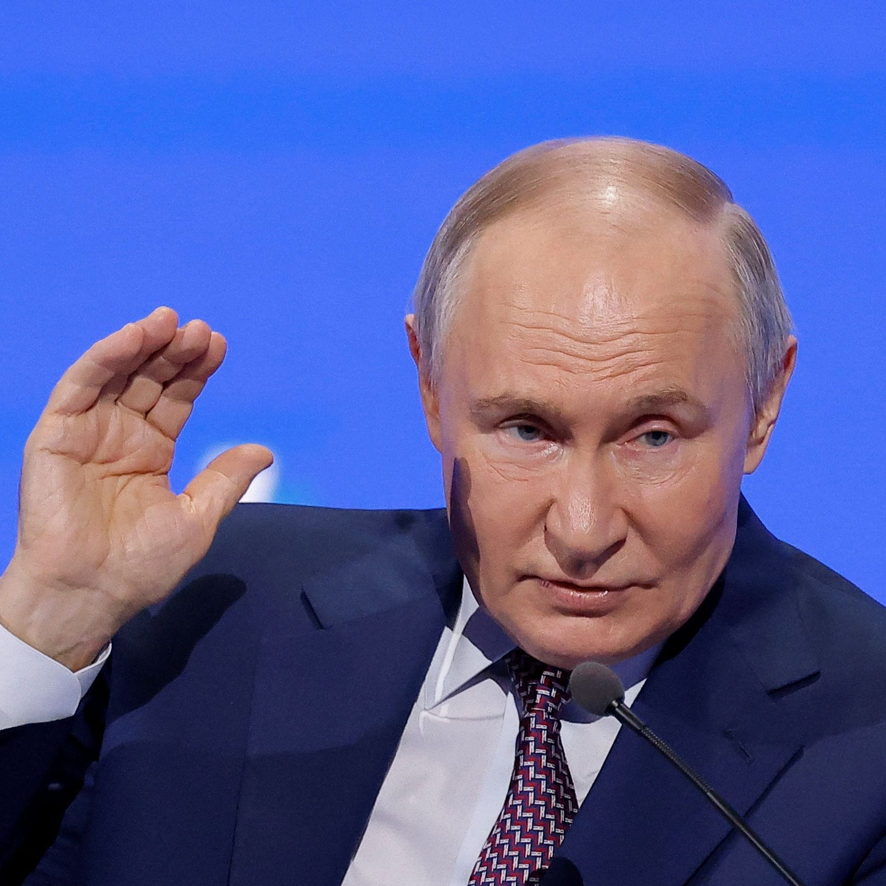 Er lässt Trump warten: Putin beim Kongress russischer Industrieller und Unternehmer.