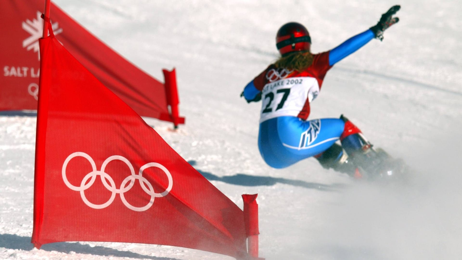 Snowboard-Wettbewerb bei den Olympischen Winterspielen 2002 in Salt Lake City: Ein Teilnehmer wird nun von den Behörden gesucht.