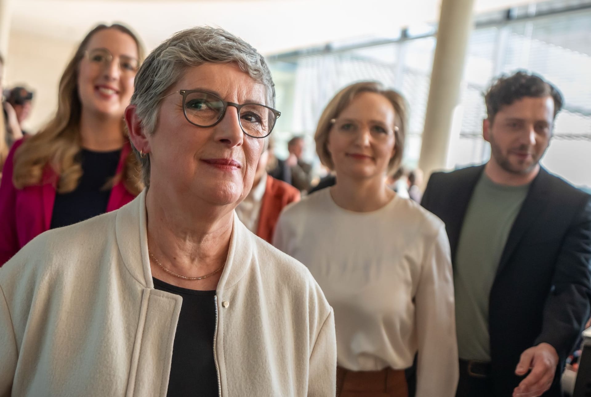 Katharina Dröge (l-r), Britta Haßelmann, Franziska Brantner und Felix Banaszak: Union und SPD brauchen für ihre Pläne sehr wahrscheinlich die Grünen.