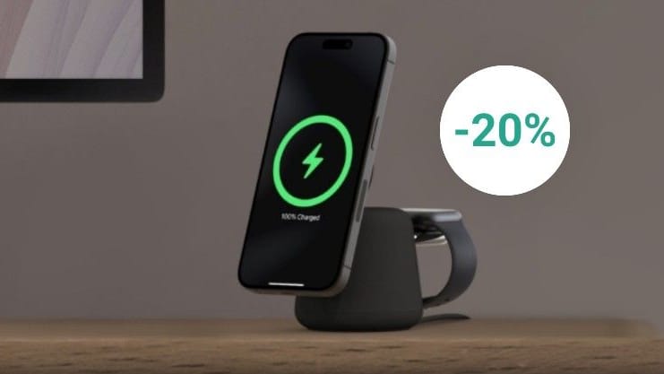 Jetzt günstiger bei Amazon: BoostCharge Pro 2-in-1-Ladestation von Belkin