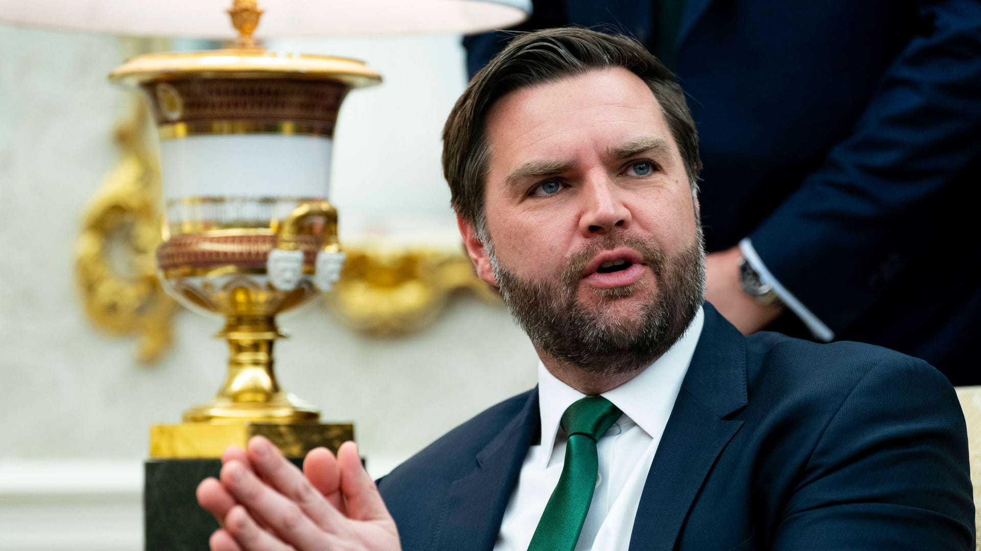 US-Vizepräsident J. D. Vance: In einem Interview hat er Deutschland für seine Migrationspolitik angegriffen.