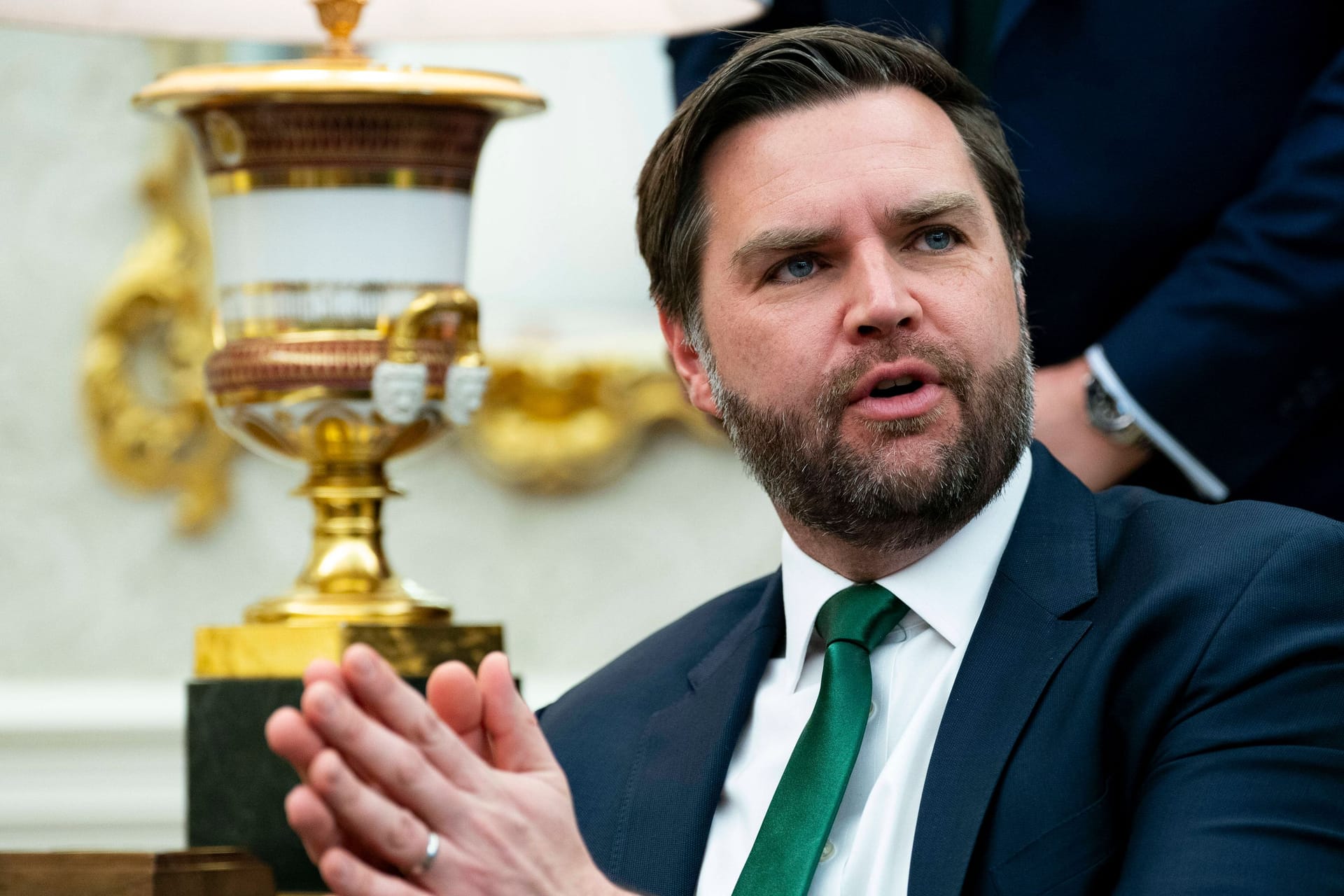 US-Vizepräsident J. D. Vance: In einem Interview hat er Deutschland für seine Migrationspolitik angegriffen.