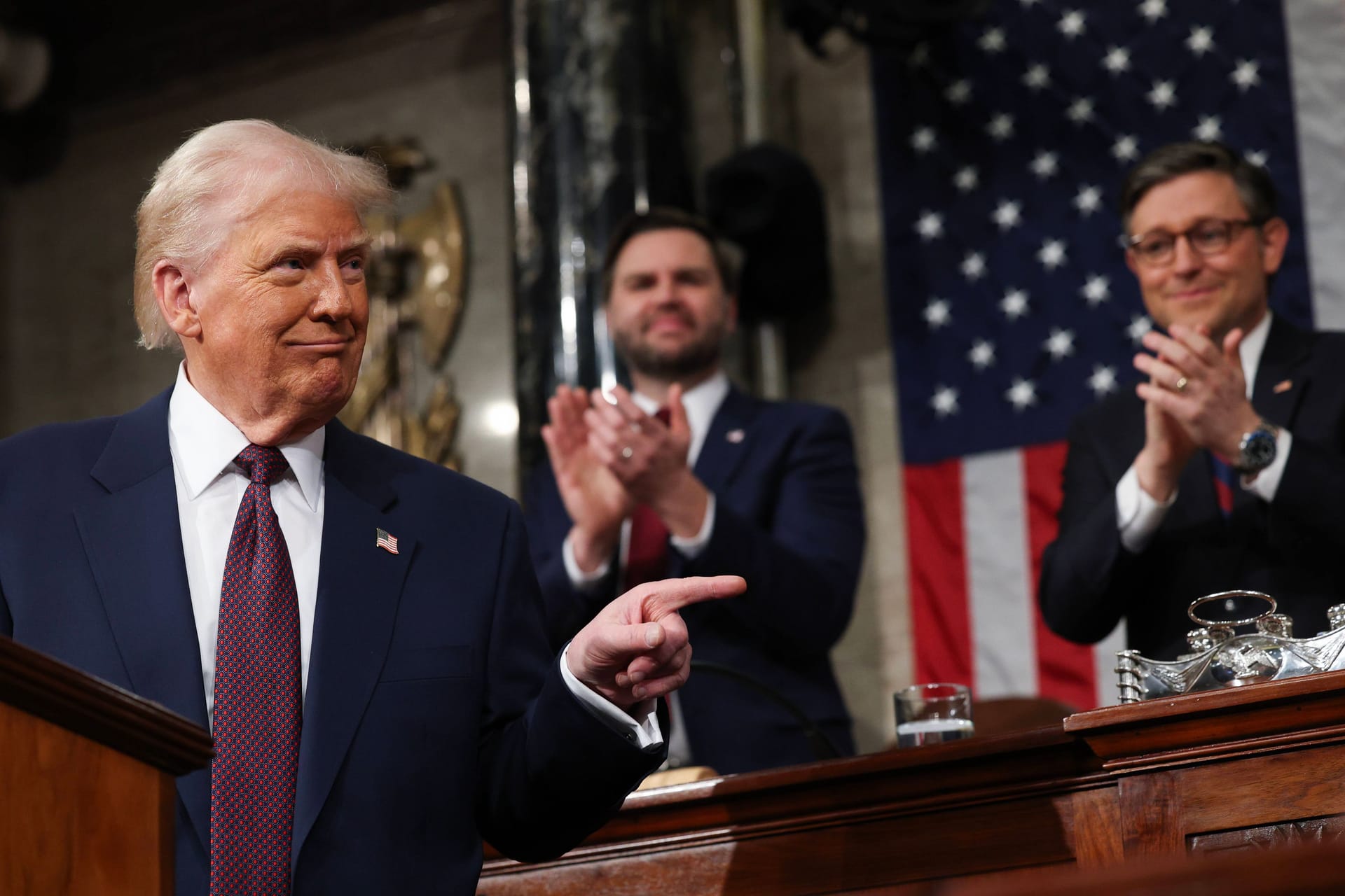 Trump hält die erste Rede seiner zweiten Amtszeit vor dem US-Kongress.