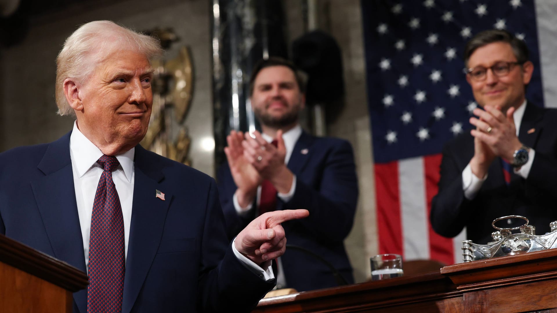 Trump hält die erste Rede seiner zweiten Amtszeit vor dem US-Kongress.