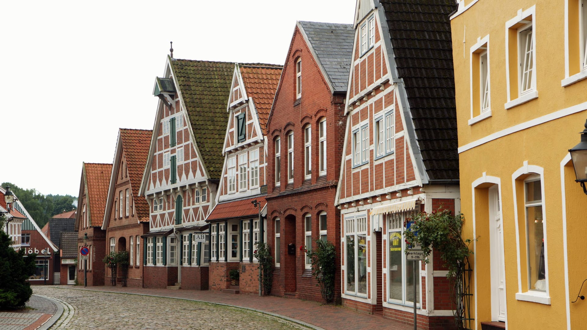 Fachwerkhäuser in Otterndorf: Die Stadt liegt an der Elbmündung.