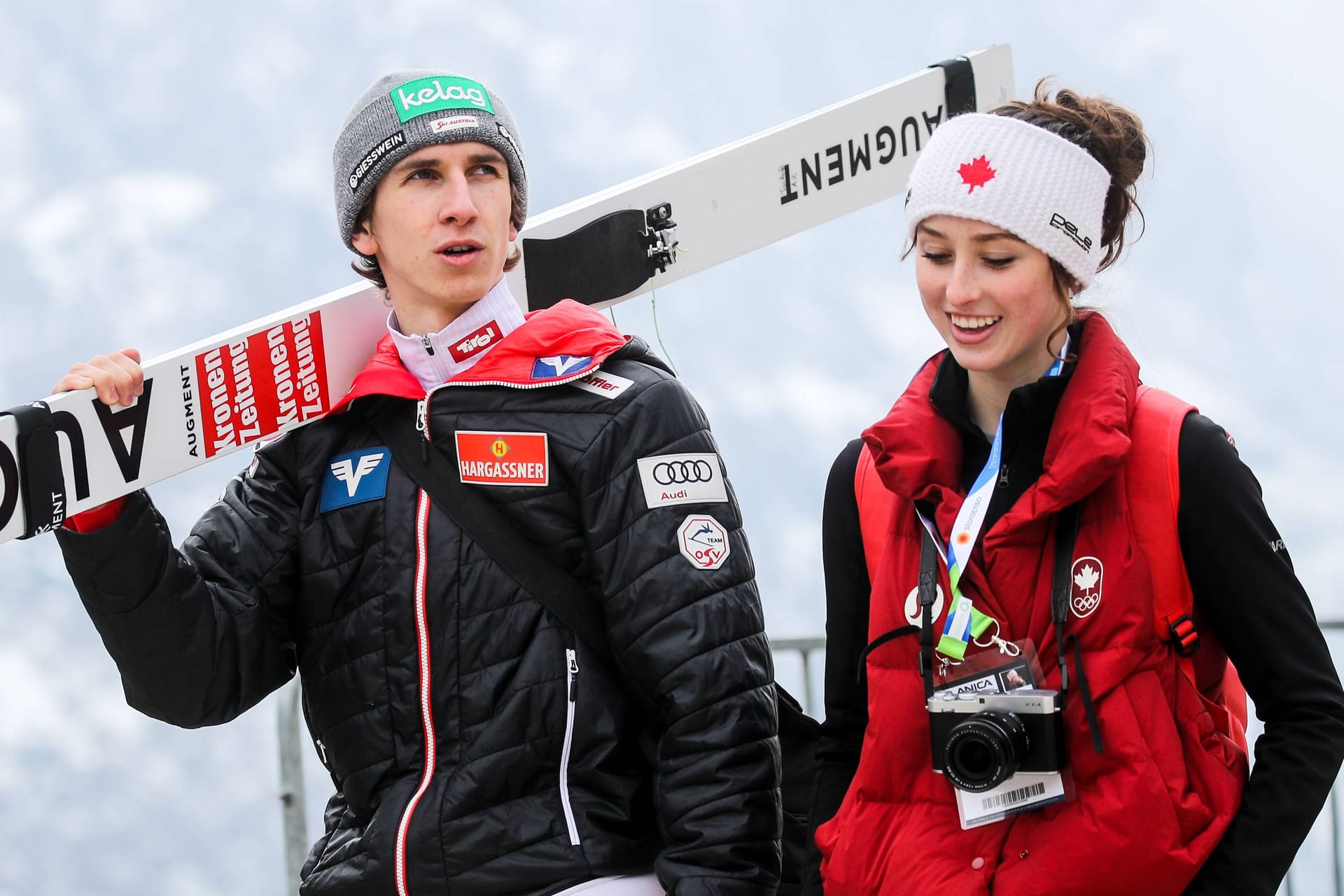 Daniel Tschofenig und Alexandria Loutitt (r.): Das Paar ist seit mehreren Jahren zusammen.