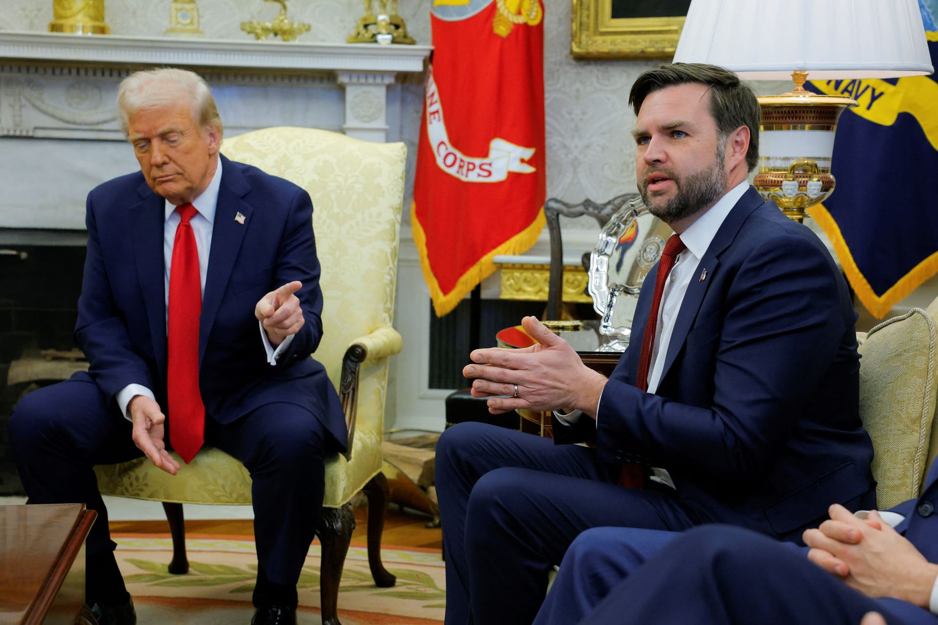 US-Präsident Donald Trump und sein Vizepräsident J. D. Vance im Oval Office: Wut auf Wolodymyr Selenskyj.