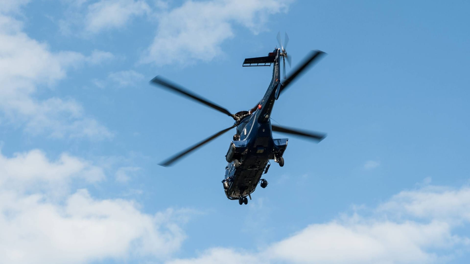 Hubschrauber der Bundespolizei (Archivbild): In einer großangelegten Fahndung konnten die mutmaßlichen Sprayer geschnappt werden.