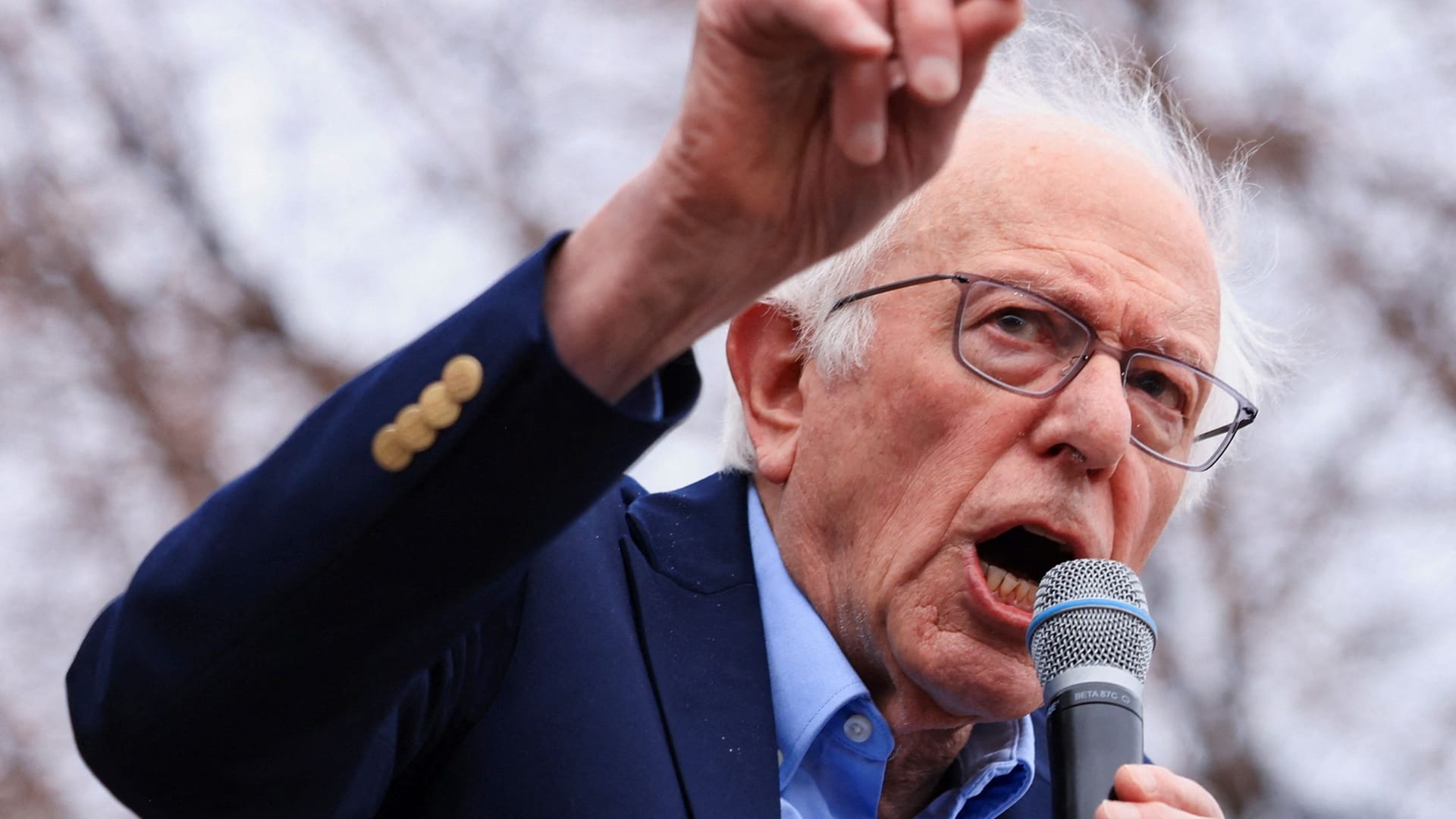 US-Senator Bernie Sanders in Denver.