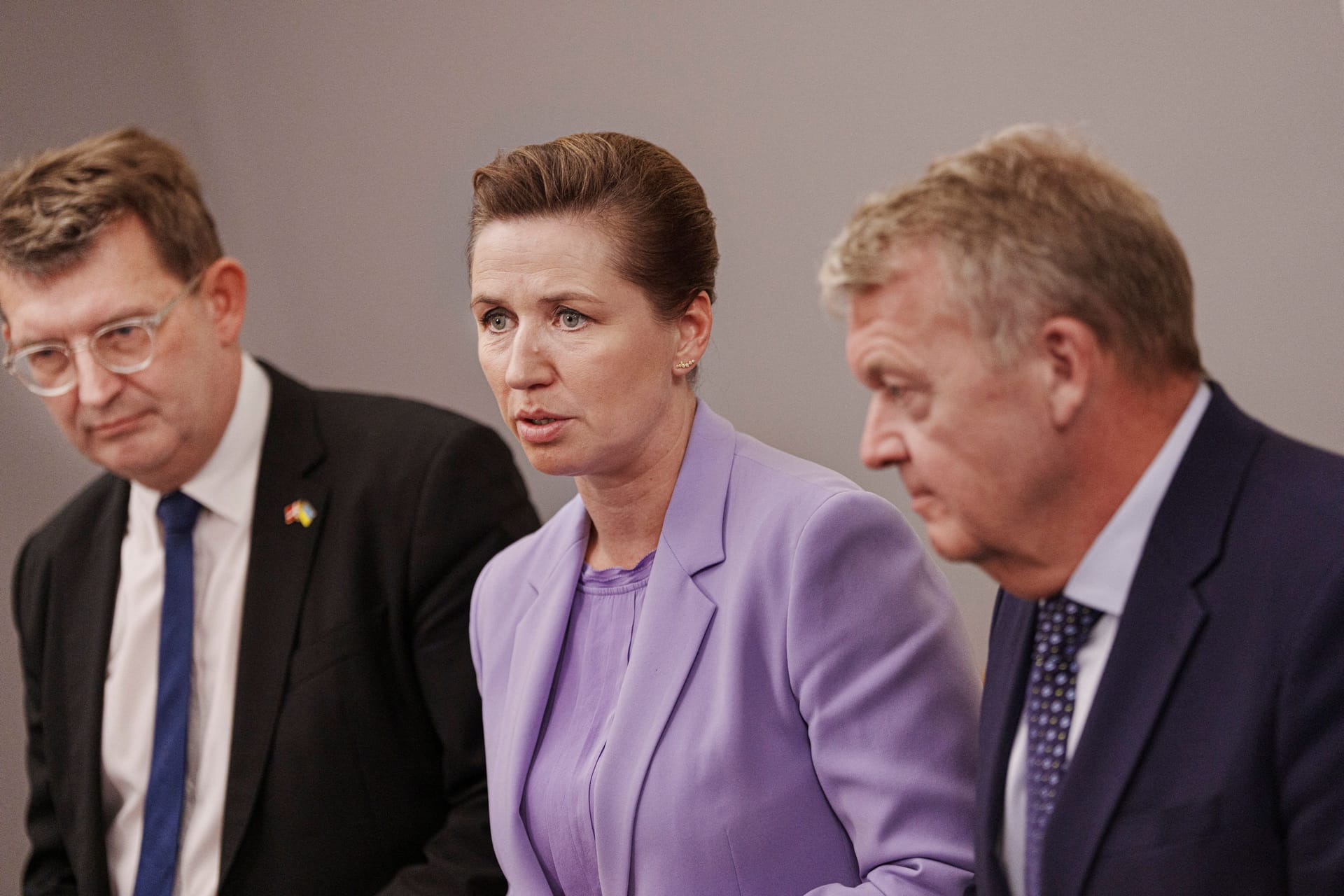 Dänemarks Premierministerin Mette Frederiksen und Verteidigungsminister Troels Lund Poulsen.