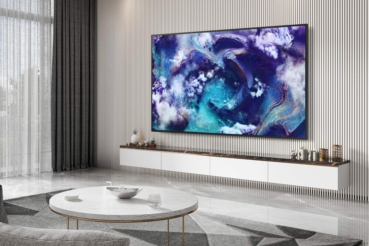 Samsung Neo QLED QN900F: Bild und Ton werden kabellos übertragen.