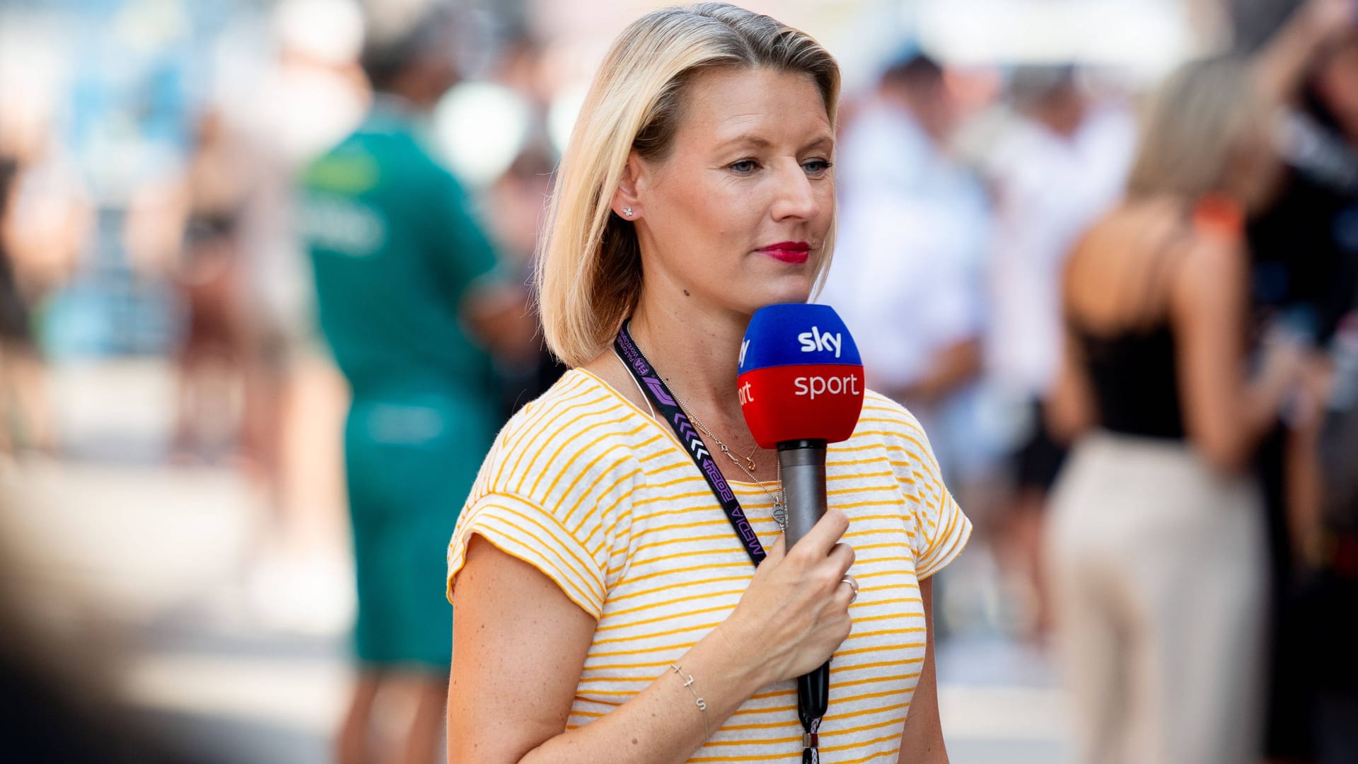 Sandra Baumgartner: Die Reporterin arbeitet seit 2012 in der Formel-1-Berichterstattung von Sky.