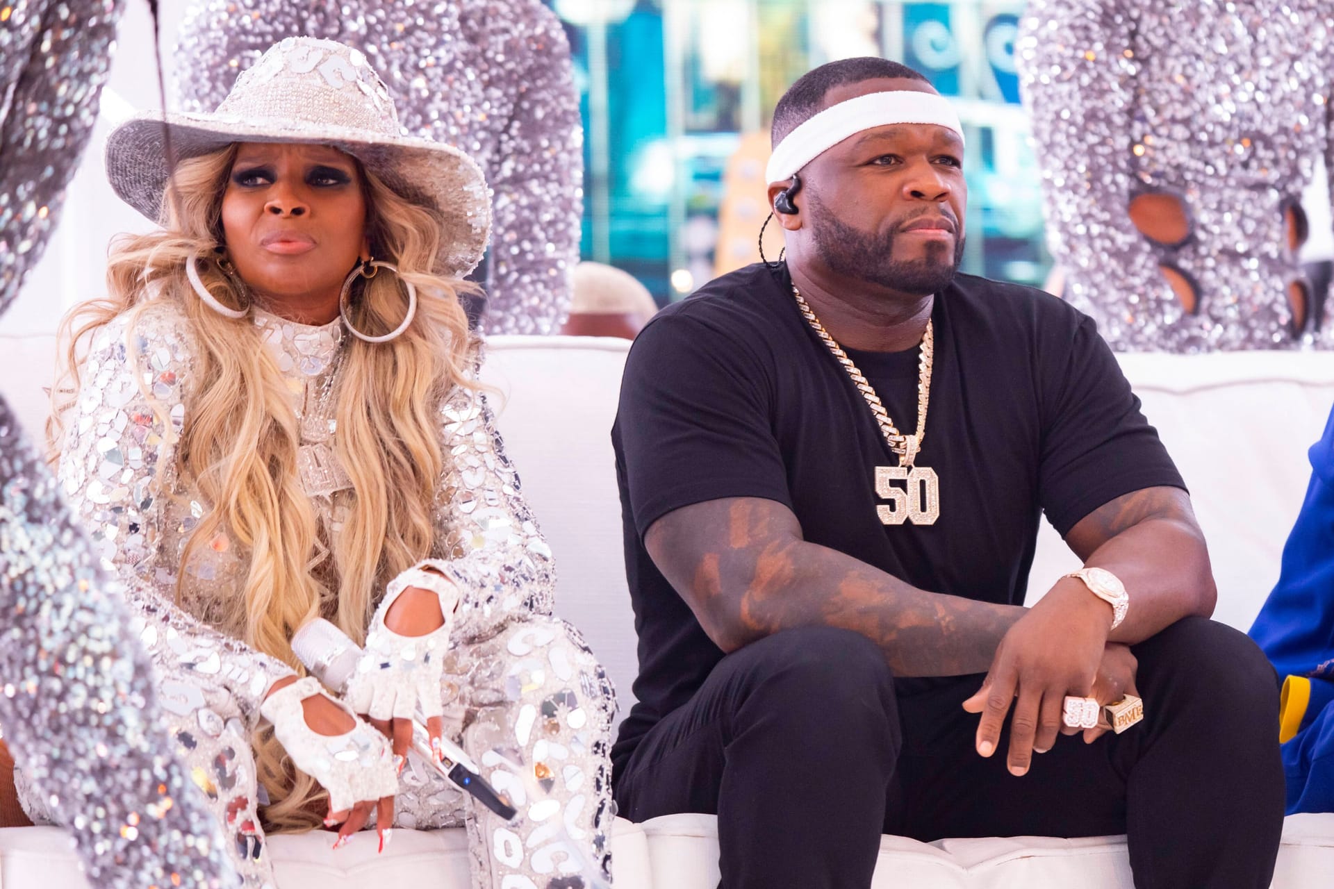 Mary J. Blige und 50 Cent bei der Halbzeitshow des Super Bowl (Archivbild): Die beiden Künstler sind absolute Ikonen der 2000er-Jahre.