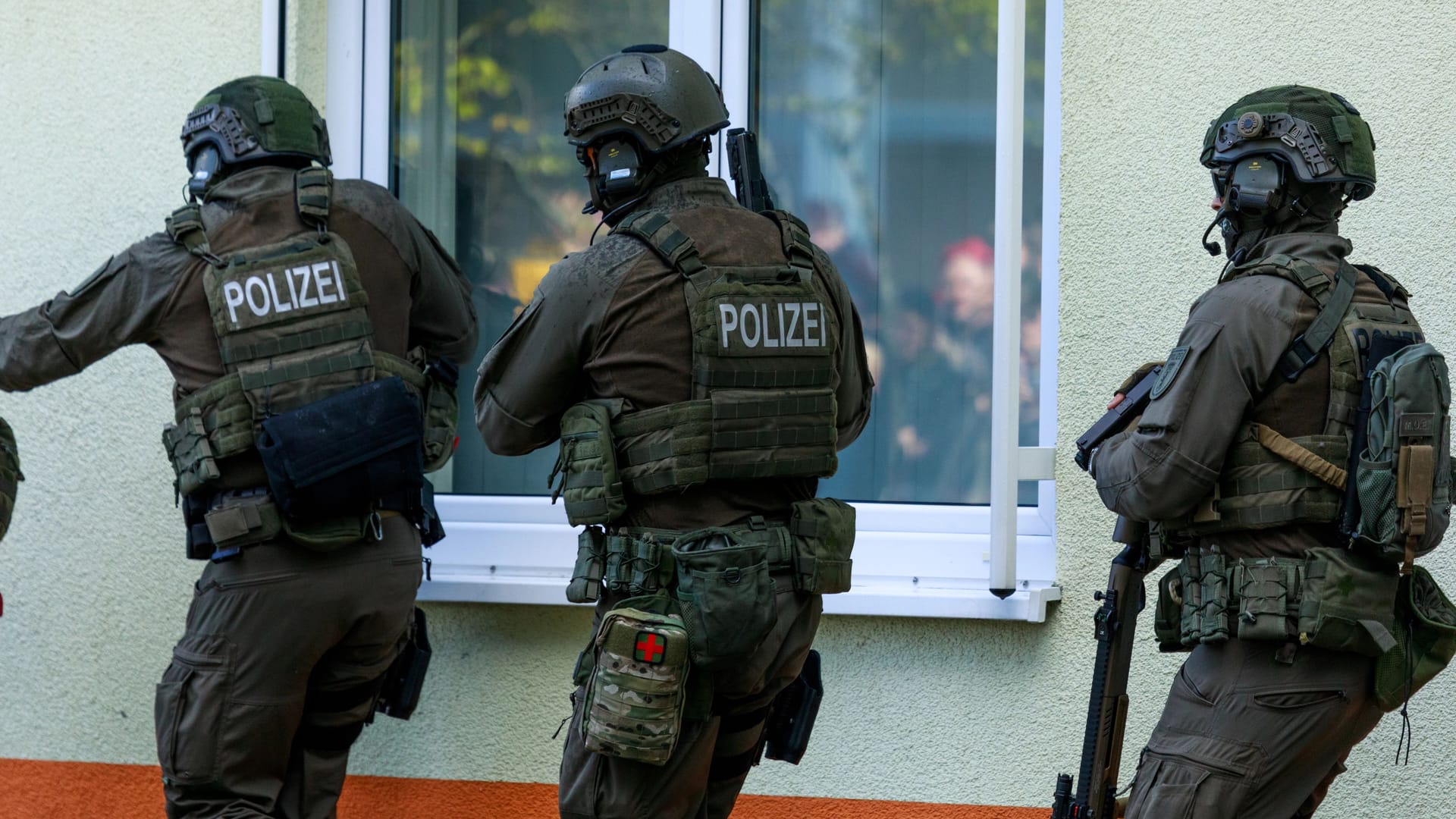 Berlin/Germany - September 18, 2022: German police tactical units, in german Spezialeinsatzkommando Polizei, SEK,